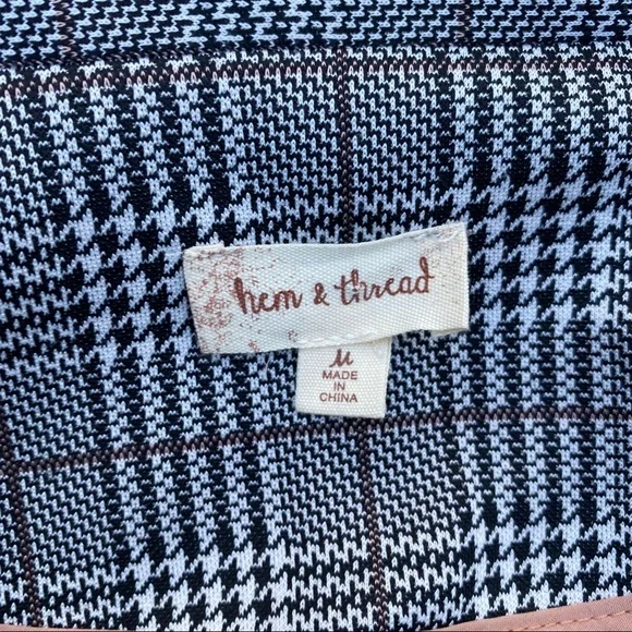 Hem & Thread Plaid Long Blazer Jacket - Picture 6 of 10